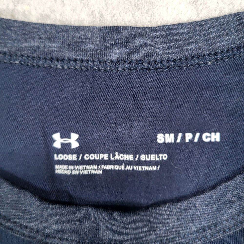 Under Armour Performance Short Sleeve Tshirt Mens Small Loose Navy - Picture 2 of 8